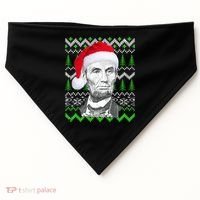 Abraham Lincoln Ugly Christmas Sweater USA-Made Doggie Bandana thumb 0