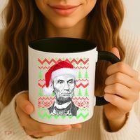 Abraham Lincoln Ugly Christmas Sweater Coffee Mug thumb 3