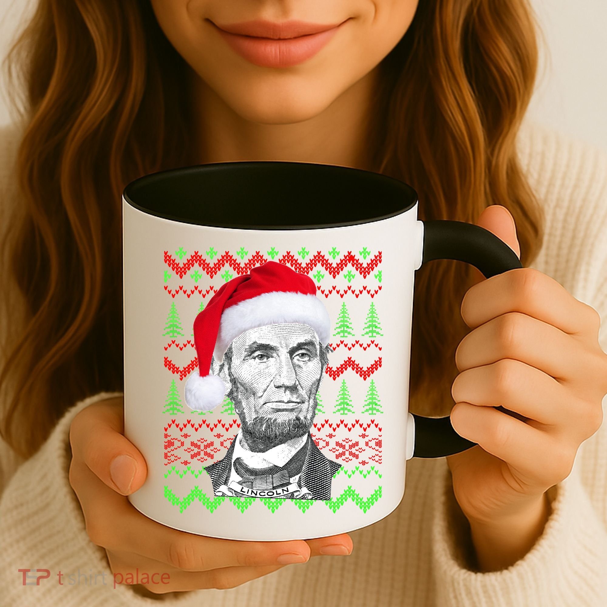 Abraham Lincoln Ugly Christmas Sweater Coffee Mug