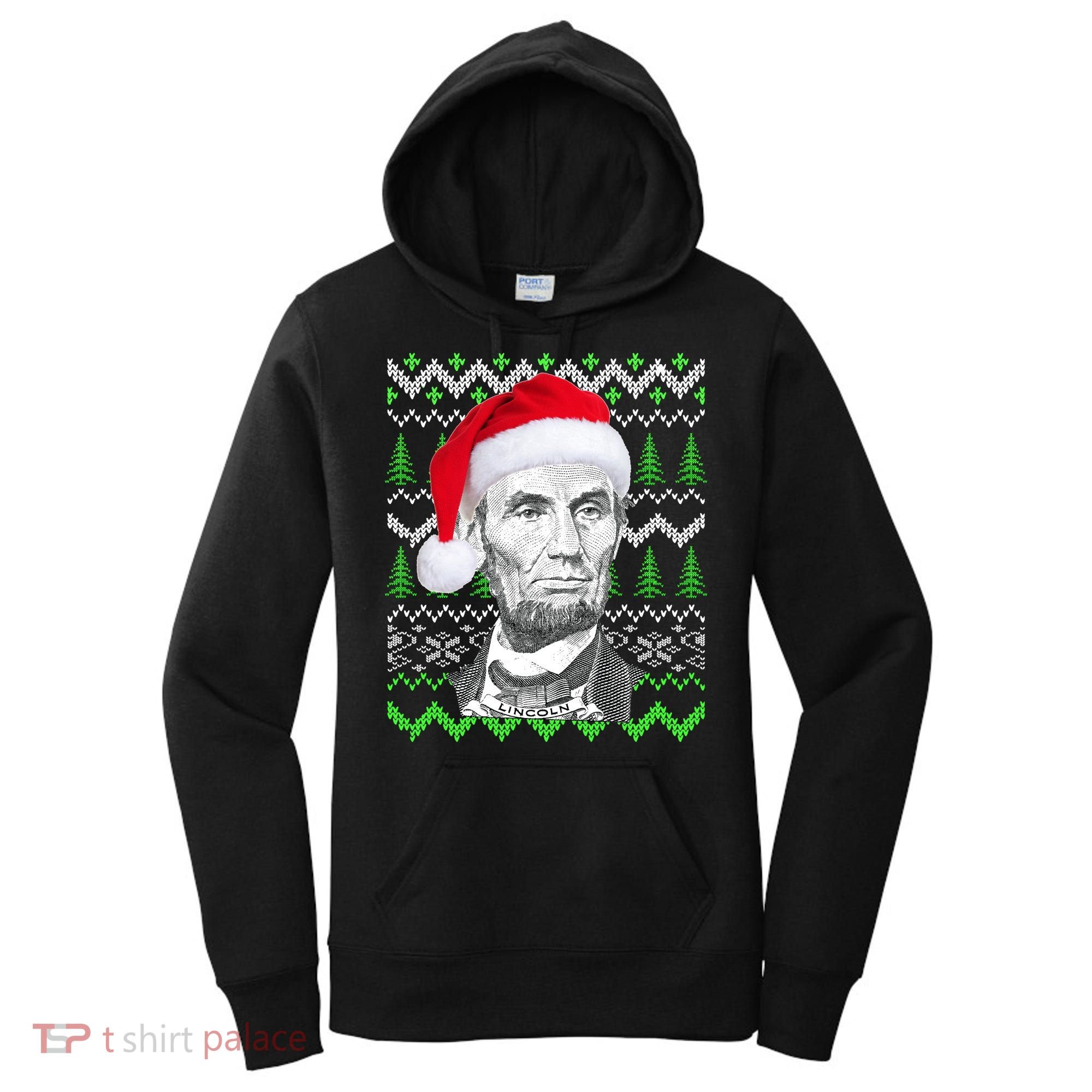 Abraham Lincoln Ugly Christmas Sweater Women's Hoodie
