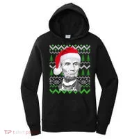 Abraham Lincoln Ugly Christmas Sweater Women's Hoodie thumb 0