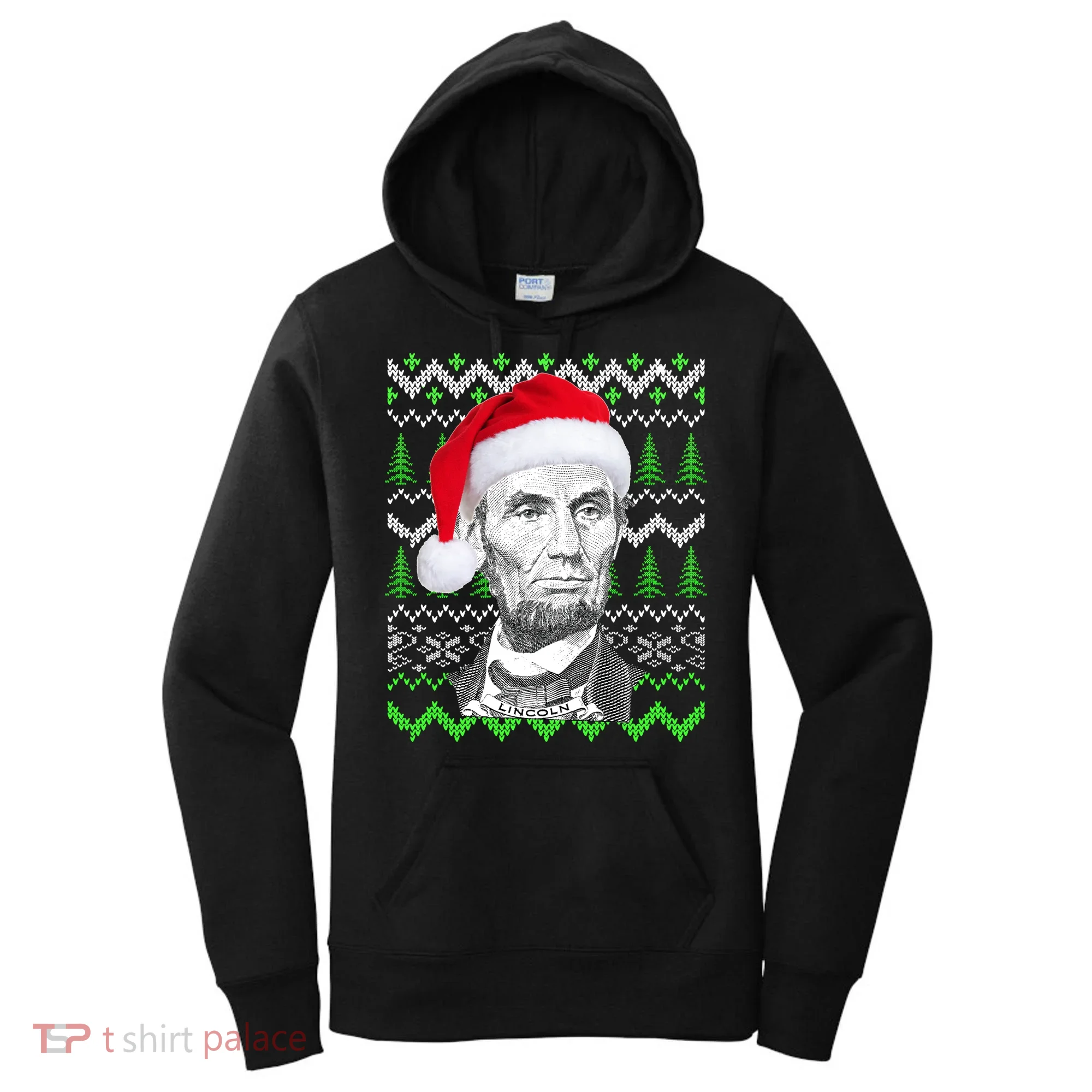 Abraham Lincoln Ugly Christmas Sweater Women's Hoodie