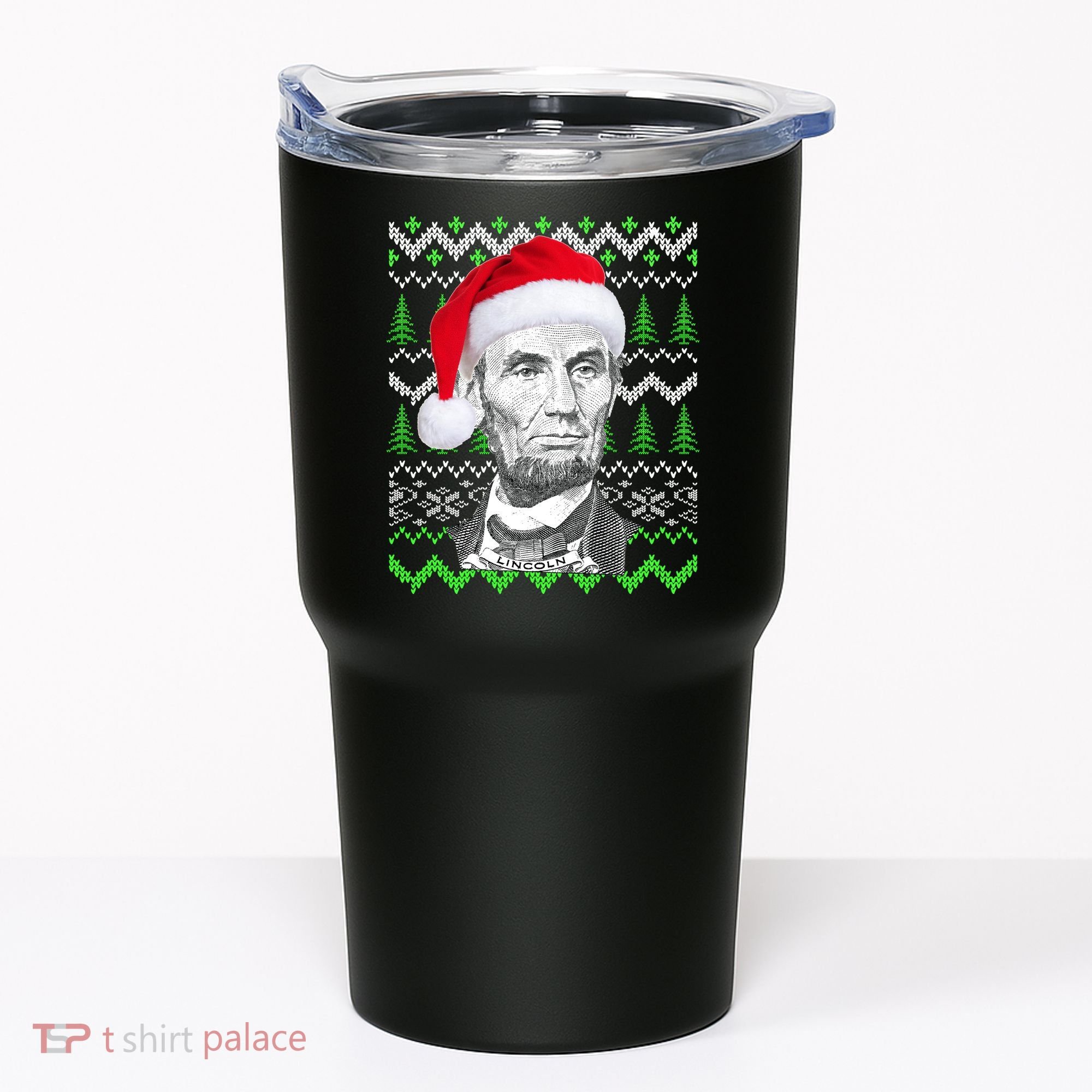 Abraham Lincoln Ugly Christmas Sweater Tumbler