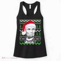 Abraham Lincoln Ugly Christmas Sweater Women's Tank Top thumb 0