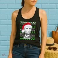 Abraham Lincoln Ugly Christmas Sweater Women's Tank Top thumb 2