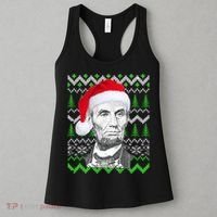 Abraham Lincoln Ugly Christmas Sweater Women's Tank Top thumb 3