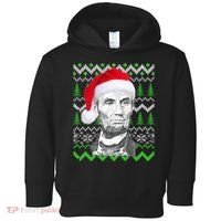 Abraham Lincoln Ugly Christmas Sweater Toddler Hoodie thumb 0