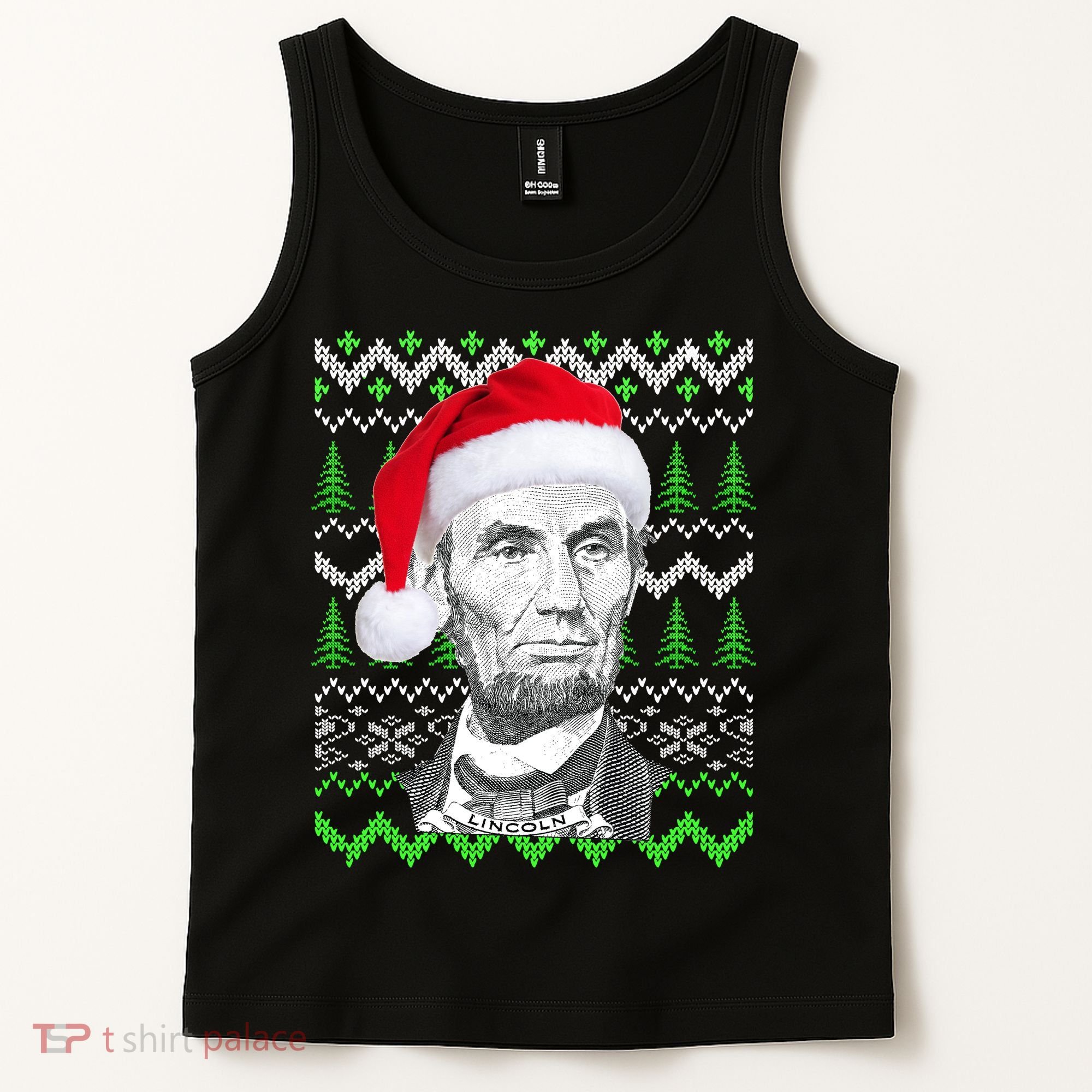 Abraham Lincoln Ugly Christmas Sweater Tank Top