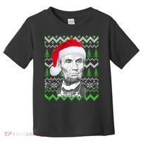 Abraham Lincoln Ugly Christmas Sweater Toddler T-Shirt thumb 0