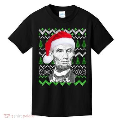 Abraham Lincoln Ugly Christmas Sweater Kids T-Shirt