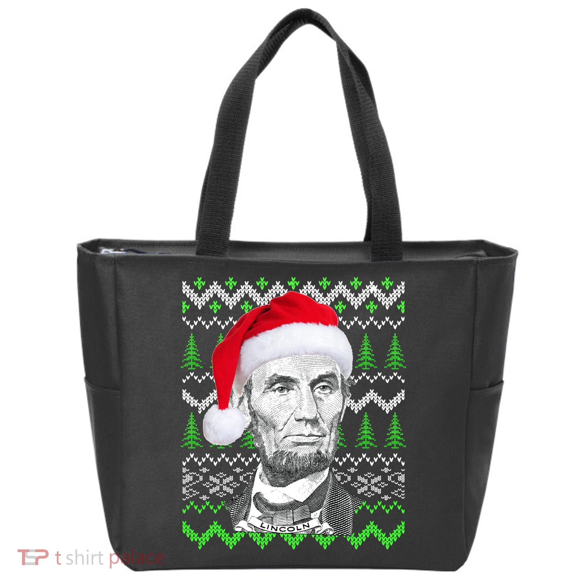 Abraham Lincoln Ugly Christmas Sweater Tote Bag
