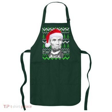 Abraham Lincoln Ugly Christmas Sweater Apron
