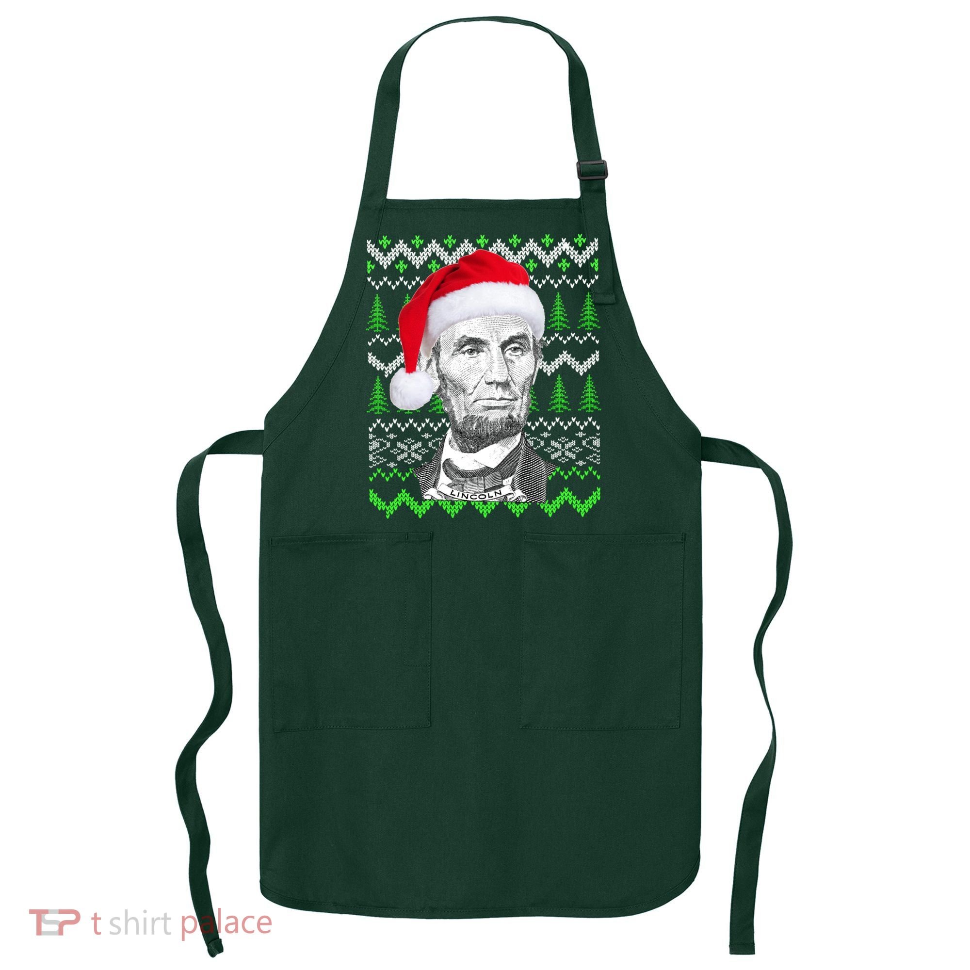 Abraham Lincoln Ugly Christmas Sweater Apron