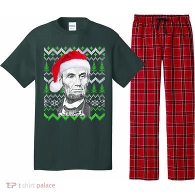 Abraham Lincoln Ugly Christmas Sweater Pajama Set