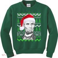 Abraham Lincoln Ugly Christmas Sweater Kids Sweatshirt thumb 0