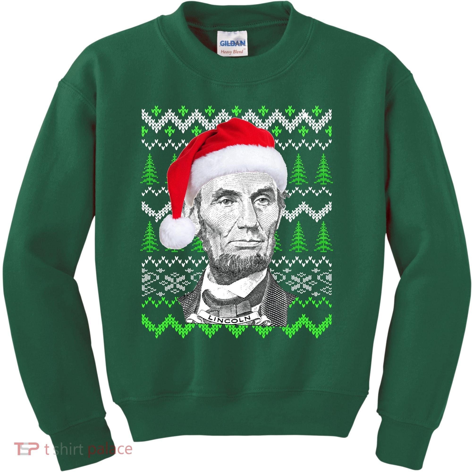 Abraham Lincoln Ugly Christmas Sweater Kids Sweatshirt