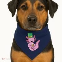 Axolotl Beer St Patrick's Day USA-Made Doggie Bandana thumb 1
