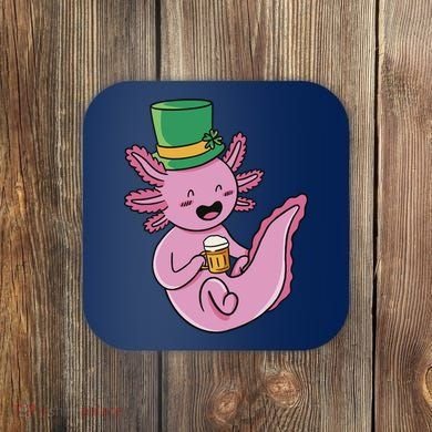 Axolotl Beer St Patrick's Day Coaster