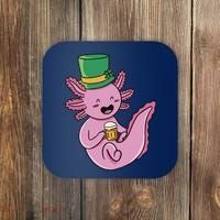 Axolotl Beer St Patrick's Day Coaster thumb 0