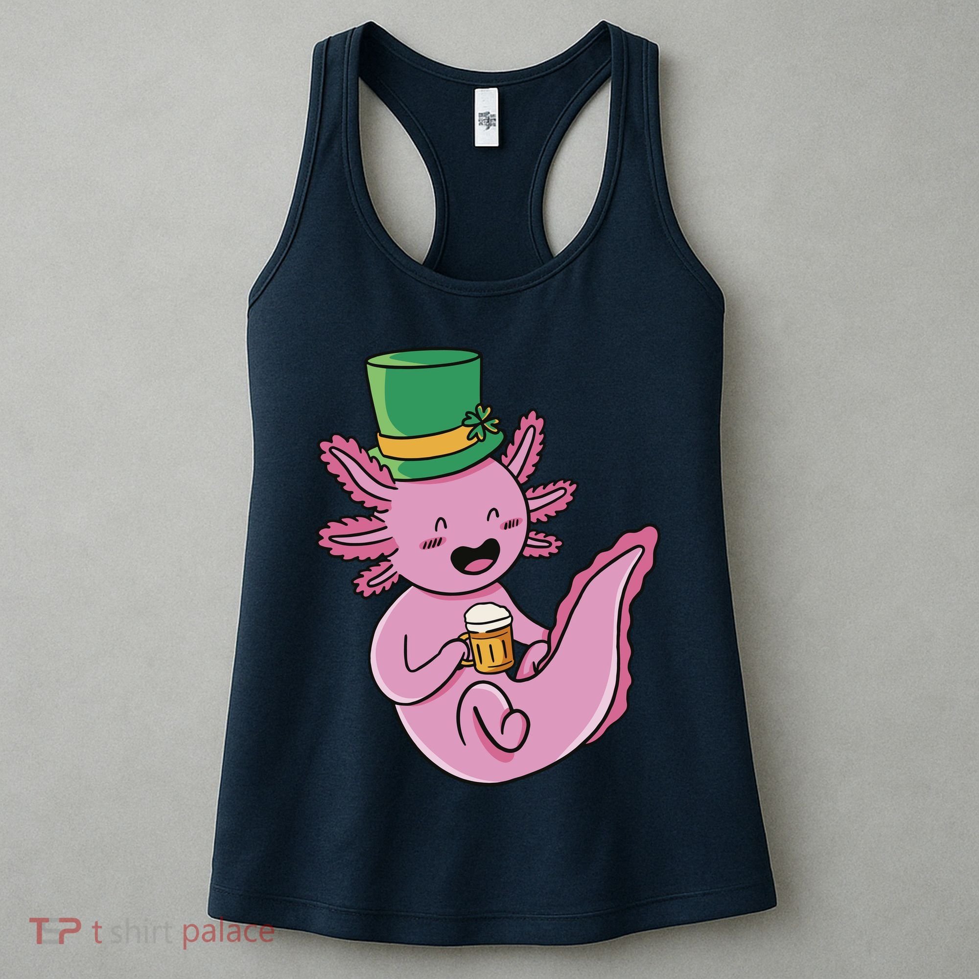 Axolotl Beer St Patrick's Day Women's Tank Top