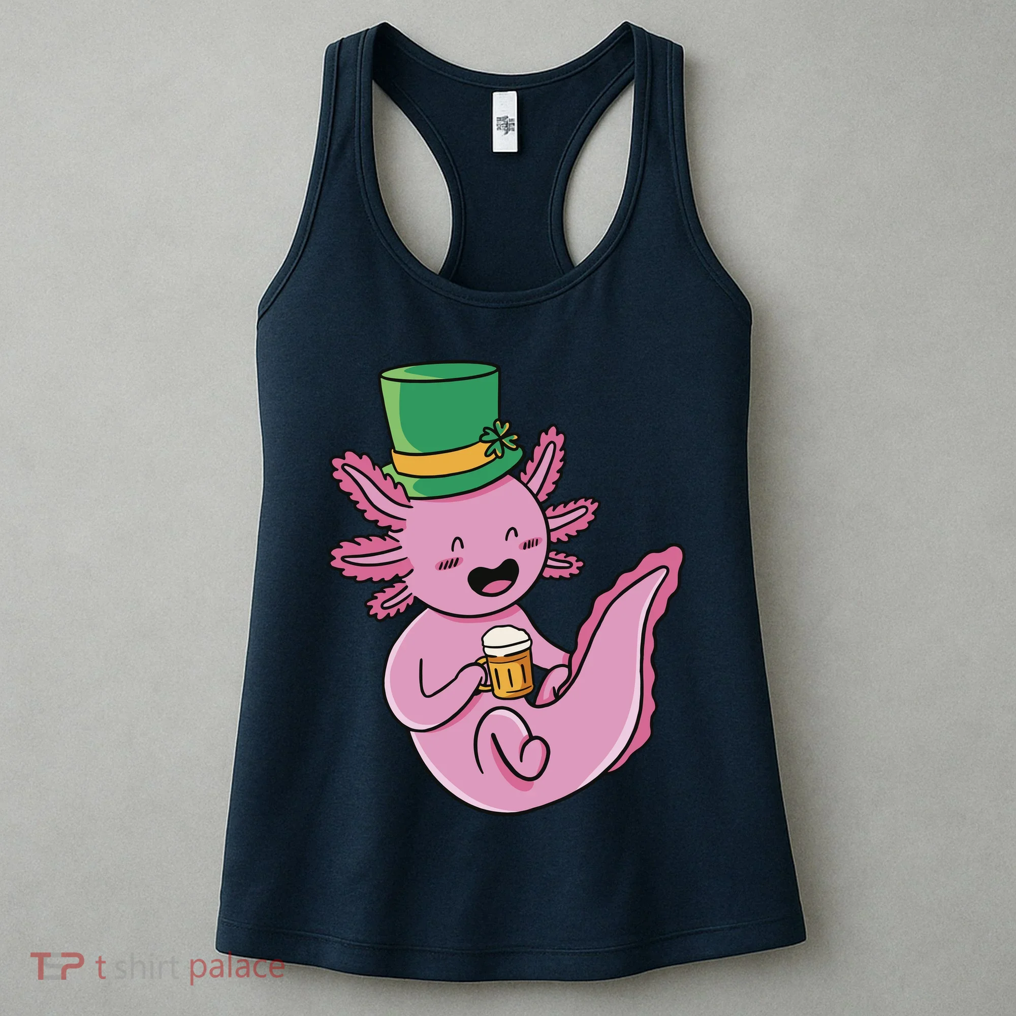 Axolotl Beer St Patrick's Day Women's Tank Top