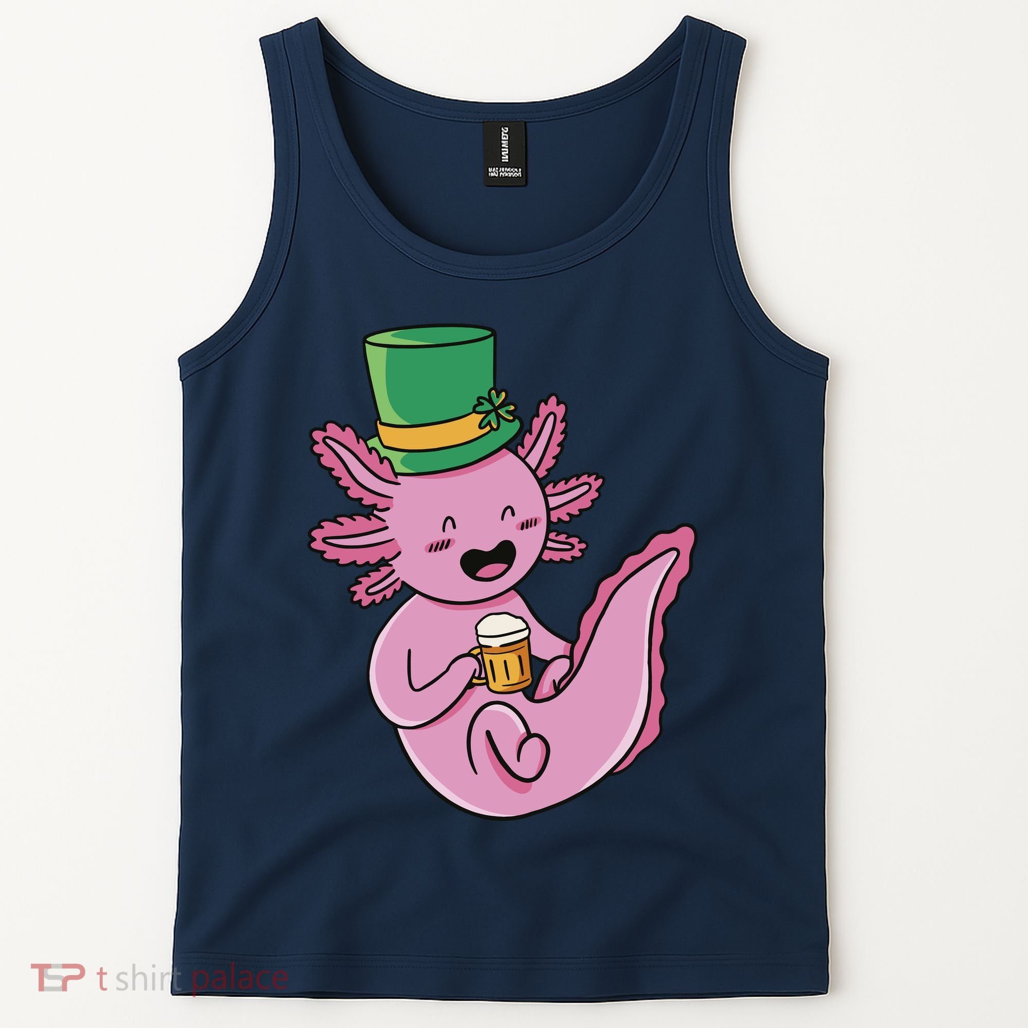 Axolotl Beer St Patrick's Day Tank Top