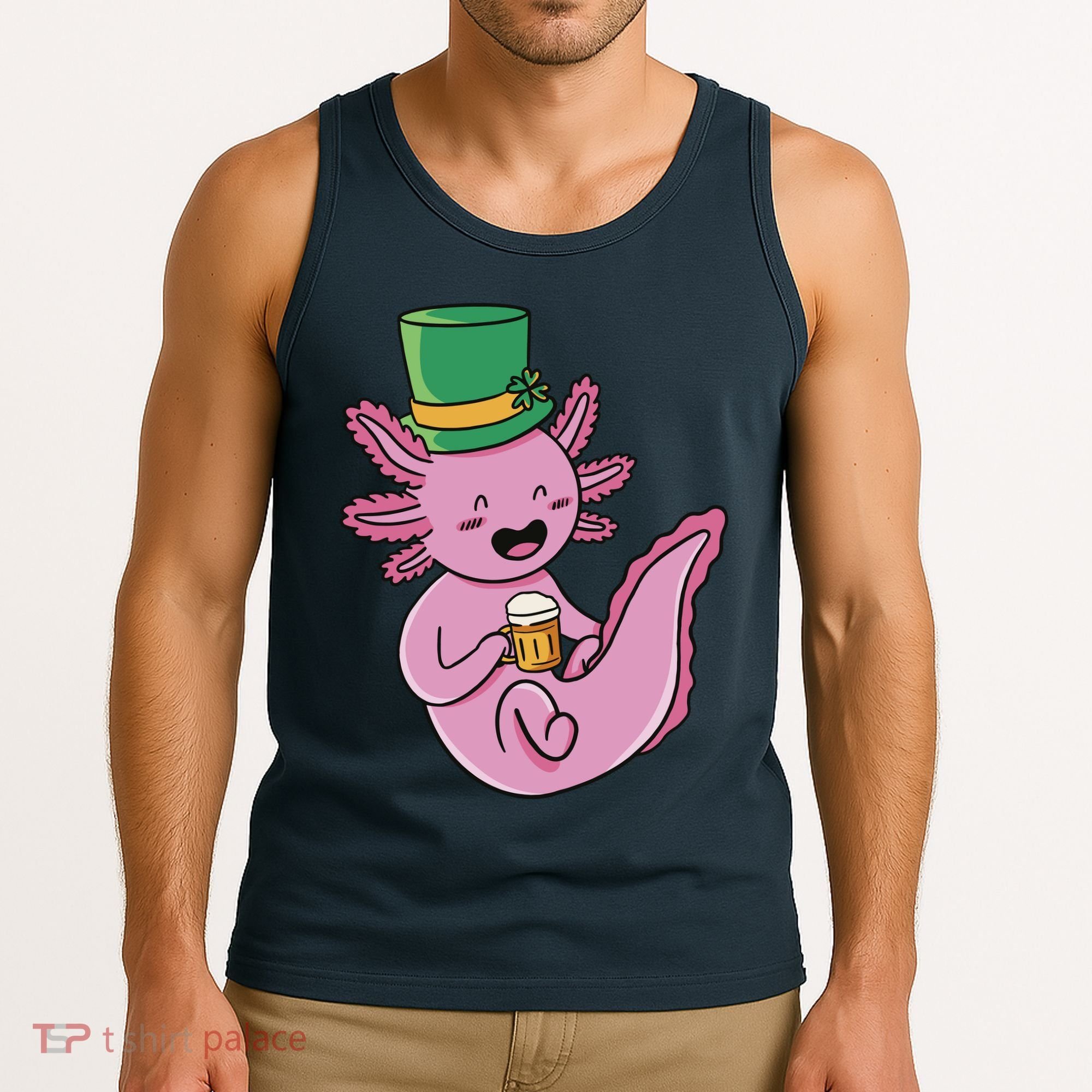 Axolotl Beer St Patrick's Day Tank Top