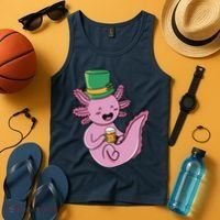 Axolotl Beer St Patrick's Day Tank Top thumb 4