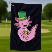 Axolotl Beer St Patrick's Day Golf Towel thumb 1