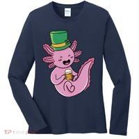 Axolotl Beer St Patrick's Day Women's Long Sleeve Shirt thumb 0