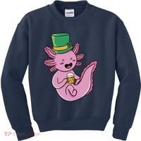 Axolotl Beer St Patrick's Day Kids Sweatshirt thumb 0