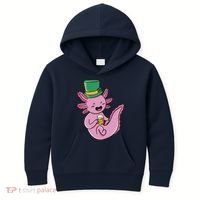 Axolotl Beer St Patrick's Day Kids Hoodie thumb 0