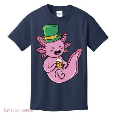 Axolotl Beer St Patrick's Day Kids T-Shirt