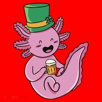 Axolotl Beer St Patrick's Day Santa Hat thumb 1