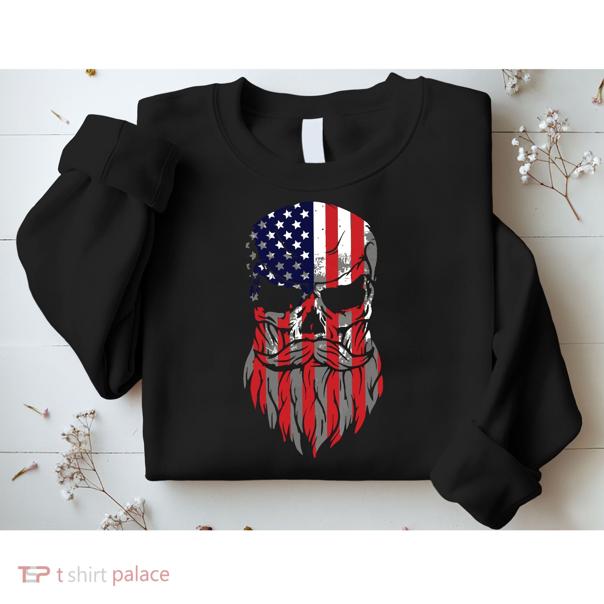 American Beard Skull Sweatshirt