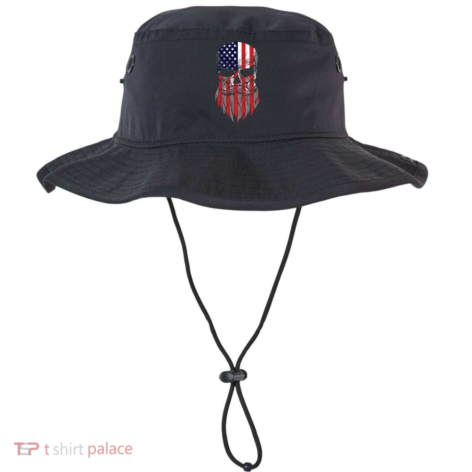 American Beard Skull Bucket Hat
