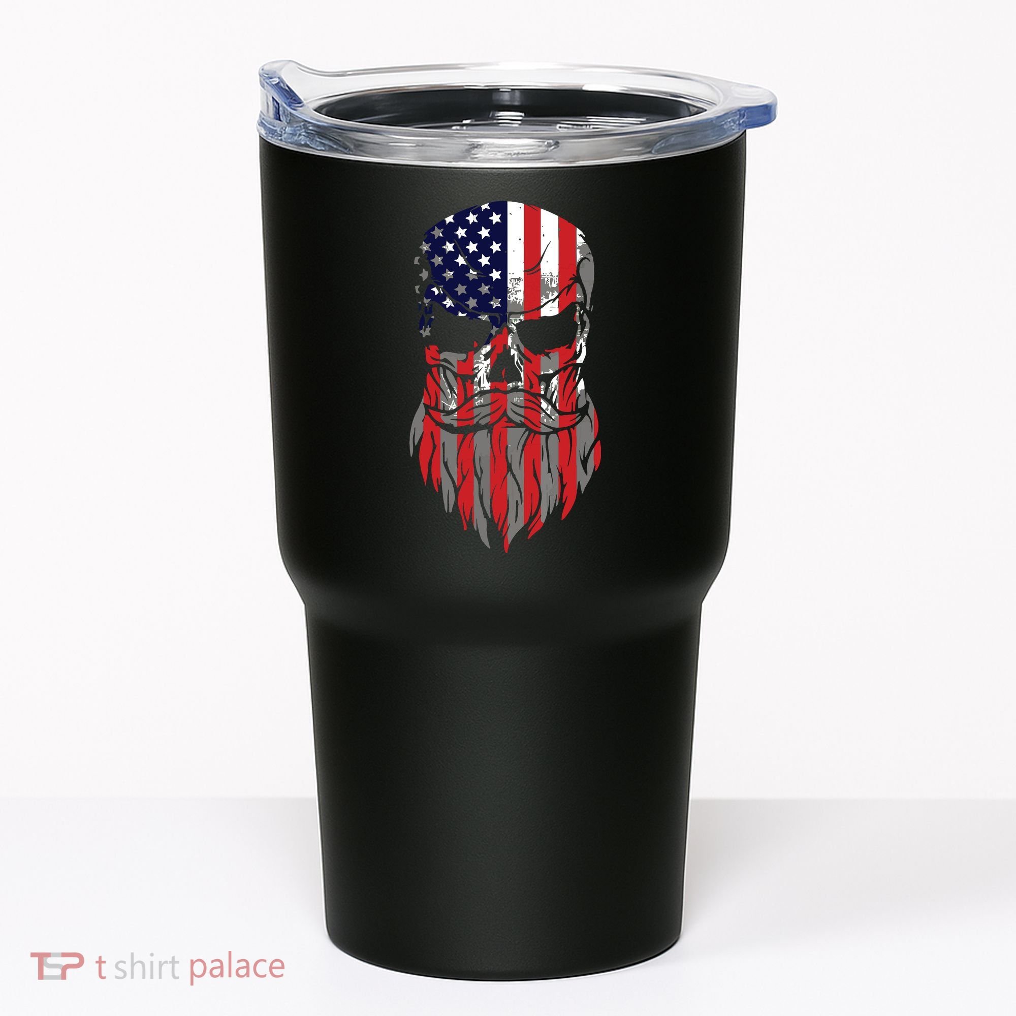 American Beard Skull Tumbler