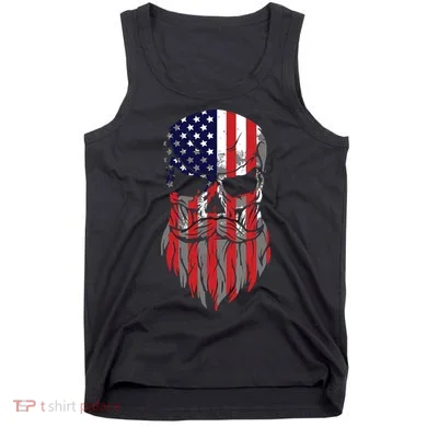 American Beard Skull Tank Top