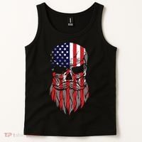 American Beard Skull Tank Top thumb 2