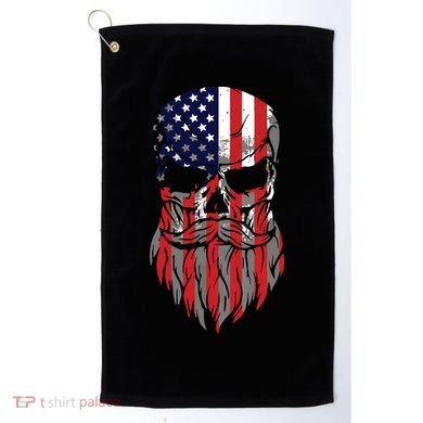 American Beard Skull Golf Towel