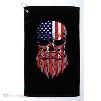 American Beard Skull Golf Towel thumb 0