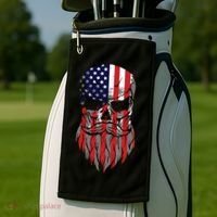 American Beard Skull Golf Towel thumb 2