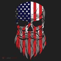 American Beard Skull Golf Towel thumb 3