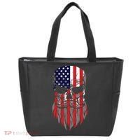 American Beard Skull Tote Bag thumb 0