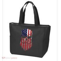 American Beard Skull Tote Bag thumb 3