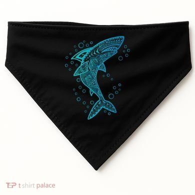AQUA BOHO SHARK USA-Made Doggie Bandana