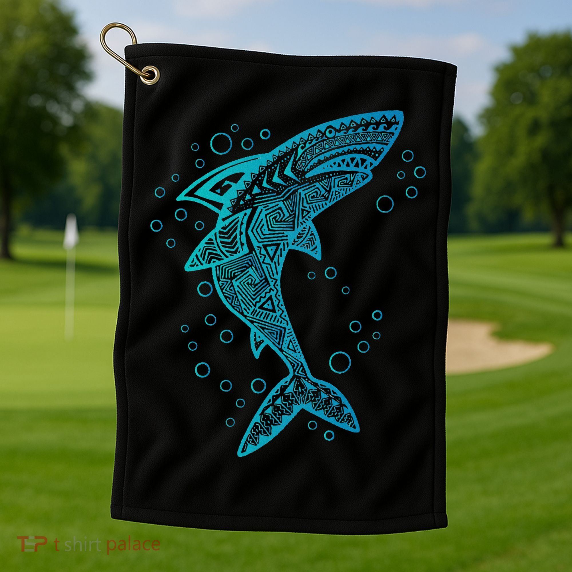AQUA BOHO SHARK Golf Towel