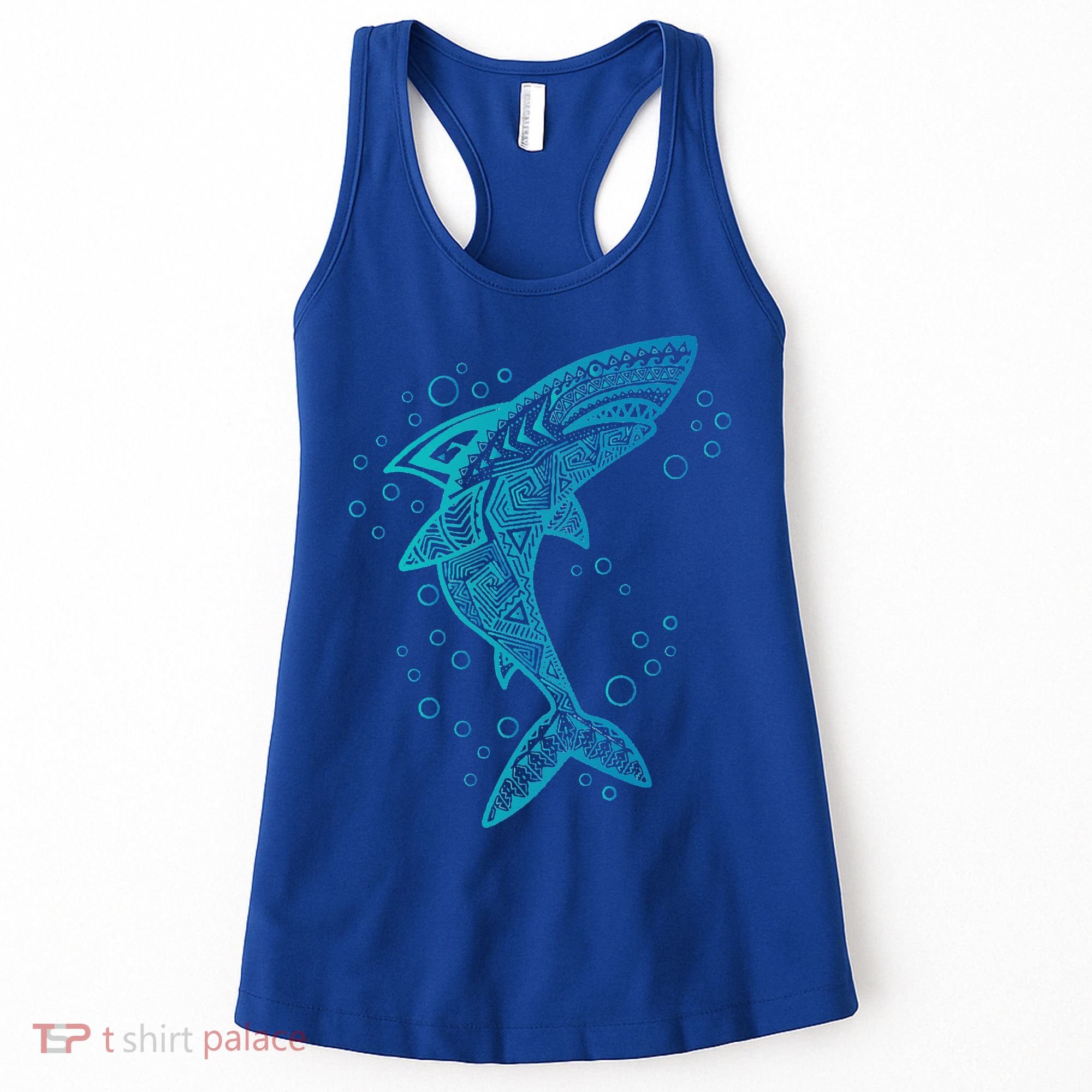 AQUA BOHO SHARK Women's Tank Top