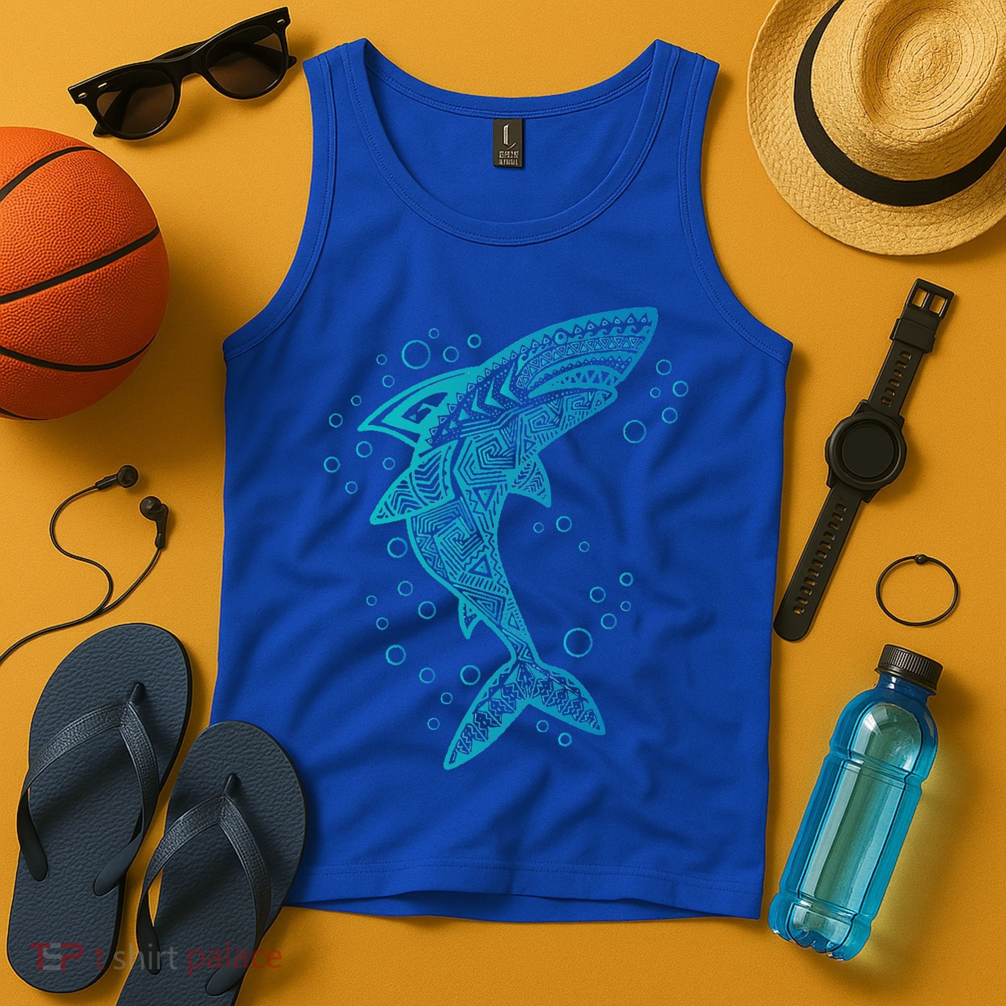 AQUA BOHO SHARK Tank Top