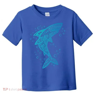 AQUA BOHO SHARK Toddler T-Shirt